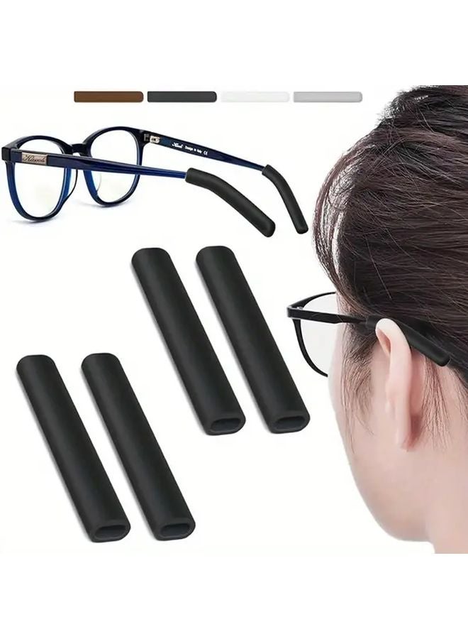 Brown Non Slip Anti Pain Glasses Ear Pads Soft Cushioned Ergonomic Comfortable Eyewear Accessories - Image 2