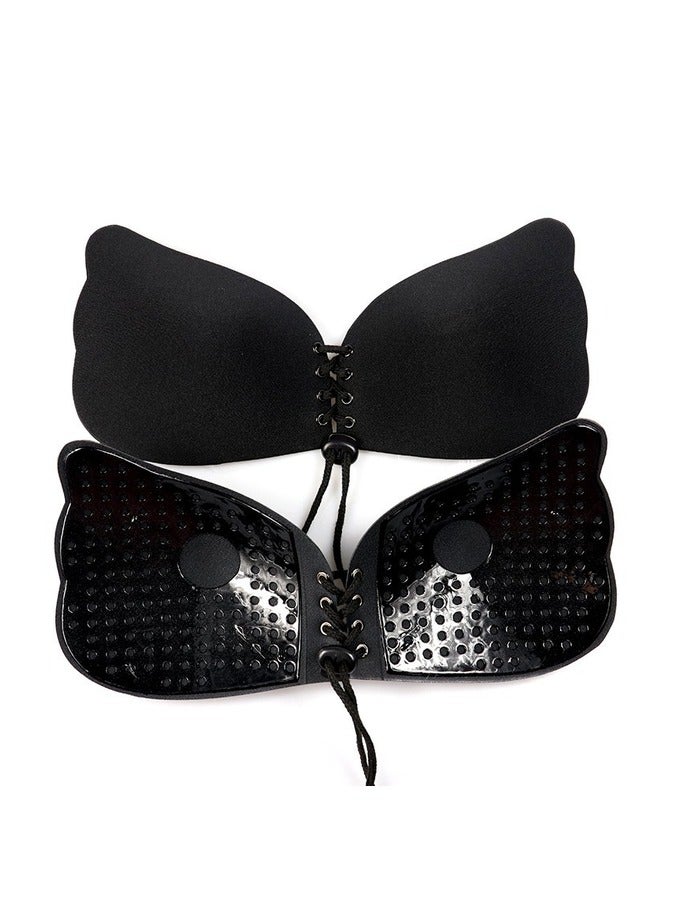 Strapless Silicone Bra, black, Invisible Bra, Silicone, High Viscosity, Anti-Separation, Breast Enhancer - Image 3