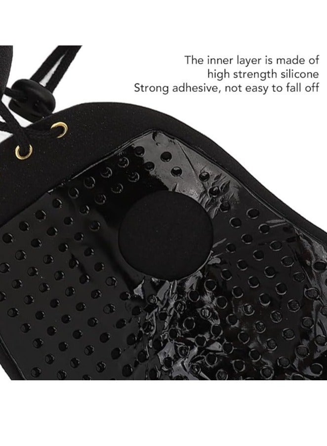 Strapless Silicone Bra, black, Invisible Bra, Silicone, High Viscosity, Anti-Separation, Breast Enhancer - Image 2