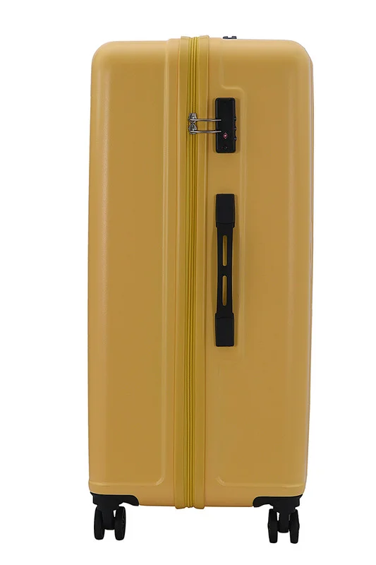 Skytrac DW V2 Suitcase, Check-In Size 79 cm / 29 inch, 4 Spinner Wheels, Hard Top, Polypropylene, Sunshine Yellow|TSA Combination Lock|Scratch & Impact Resistant Material - 3 Years Global Warranty