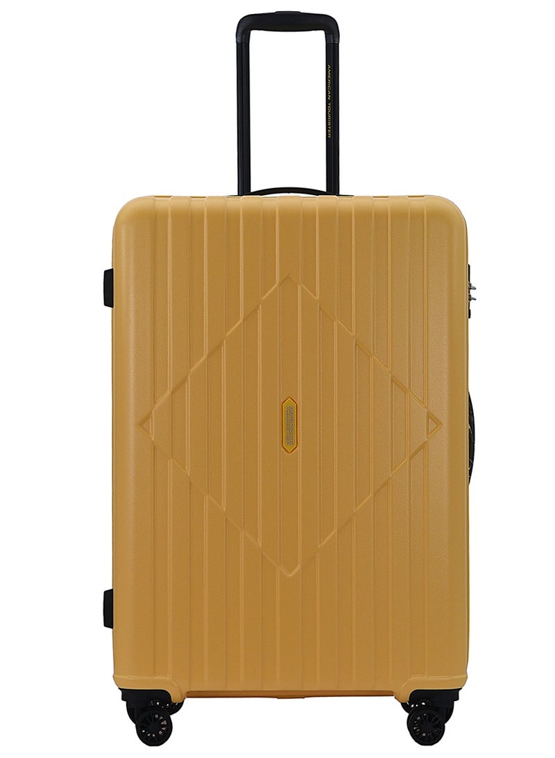 AMERICAN TOURISTER Skytrac DW V2 Suitcase, Check-In Size 79 cm / 29 inch, 4 Spinner Wheels, Hard Top, Polypropylene, Sunshine Yellow|TSA Combination Lock|Scratch & Impact Resistant Material - 3 Years Global Warranty - Image 1