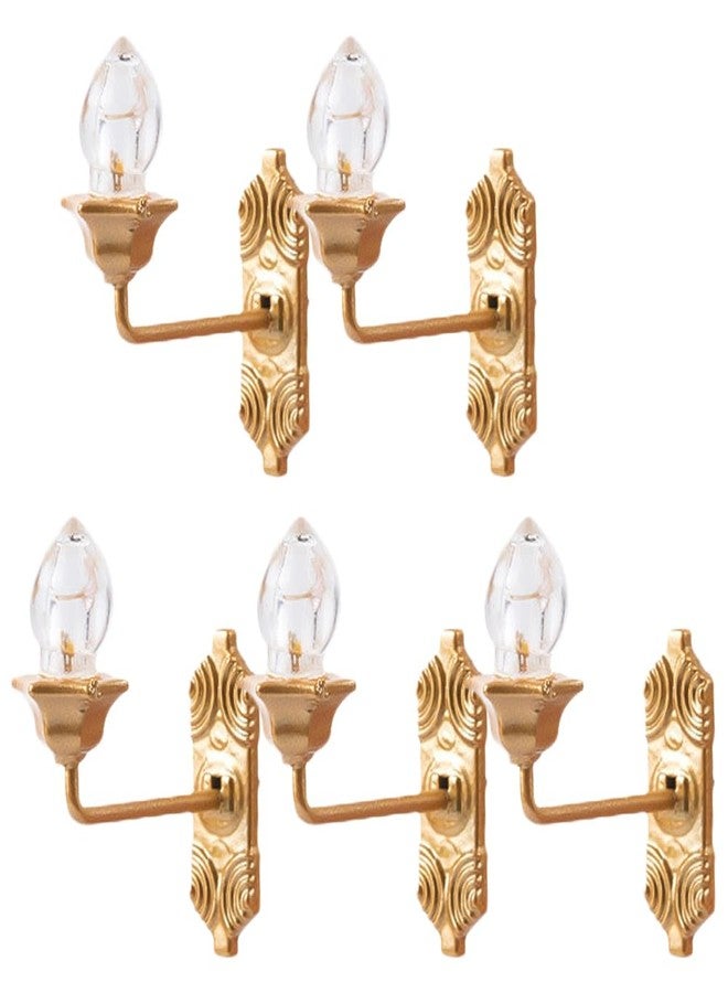 Yardwe أضواء حائط المناظر الطبيعية الصغيرة من ياردوي - مصباح ديكوري LED مصغر لبيت الدمى وطاولة الرمل وديكور المنزل - تصميم ذهبي فريد مع توهج أصفر دافئ - Image 1
