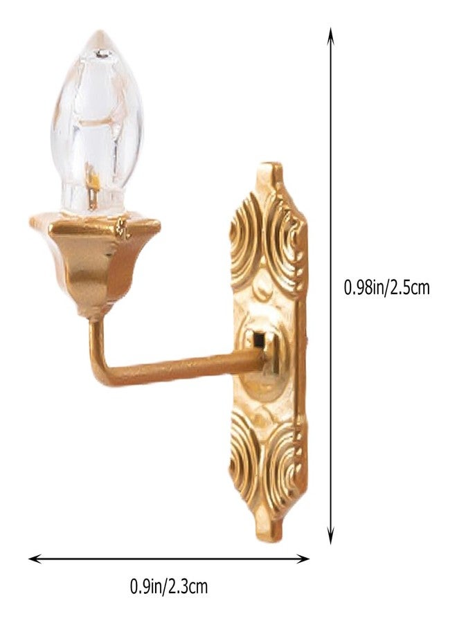 Yardwe أضواء حائط المناظر الطبيعية الصغيرة من ياردوي - مصباح ديكوري LED مصغر لبيت الدمى وطاولة الرمل وديكور المنزل - تصميم ذهبي فريد مع توهج أصفر دافئ - Image 3