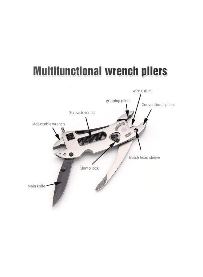 promass Multi-purpose Tool Pliers, Premium Stainless Steel Multitool Pliers, Portable Pocket Tool for Outdoor, Camping, Fishing, Hiking, Survival - Image 2