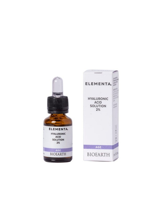 BIOEARTH Elementa Age Face Serum With 2% Hyaluronic Acid And Organic Aloe Vera Moisturising And Firming Made In Italy Vegan Aiab Certification 15Ml Pack - Image 2