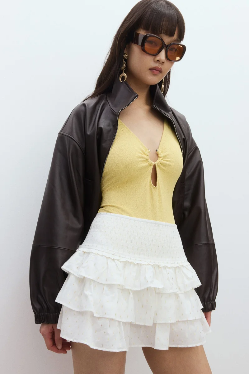 اتش اند ام تنورة ميني بنمط متدرج