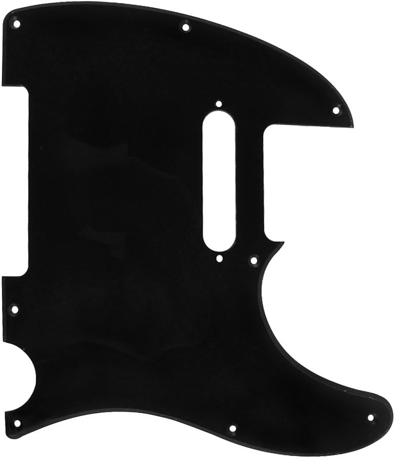 FLEOR 8 Hole TL Pickguard Scratch Plate with Pickguard Screws Set Fit USA/MX Standard TL Style Pickguard Replacement, 1Ply Black - Image 5
