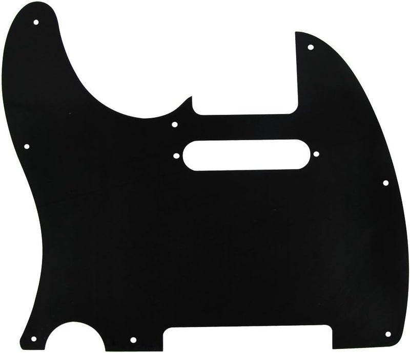 FLEOR 8 Hole TL Pickguard Scratch Plate with Pickguard Screws Set Fit USA/MX Standard TL Style Pickguard Replacement, 1Ply Black - Image 3