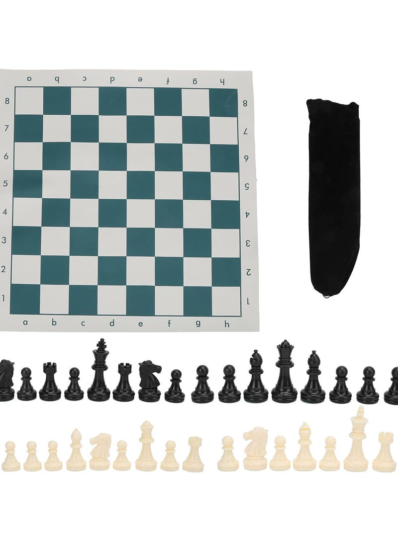 International Standard Chess Set, Standard Chess Game Set Competition Large Plastic Chess Set with Chessboard