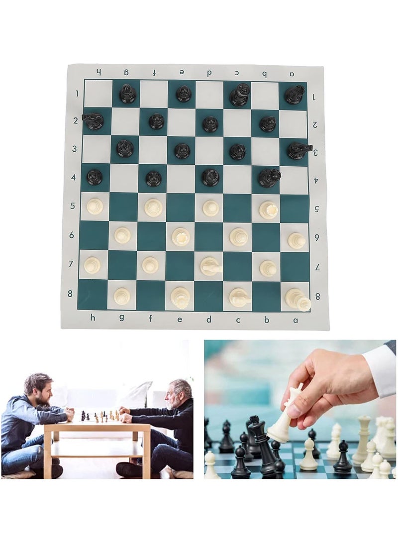 International Standard Chess Set, Standard Chess Game Set Competition Large Plastic Chess Set with Chessboard