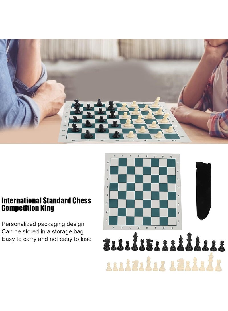 International Standard Chess Set, Standard Chess Game Set Competition Large Plastic Chess Set with Chessboard