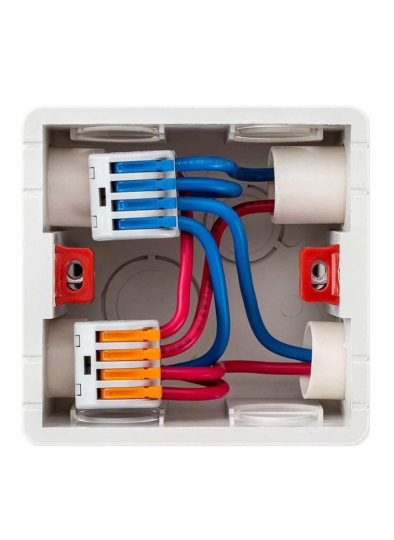 KASTWAVE - 141Pcs Lever Wire Connectors, Compact Splicing Conductor Connector for Solid Stranded Flexible Wires 28-12 AWG Blue - Image 1