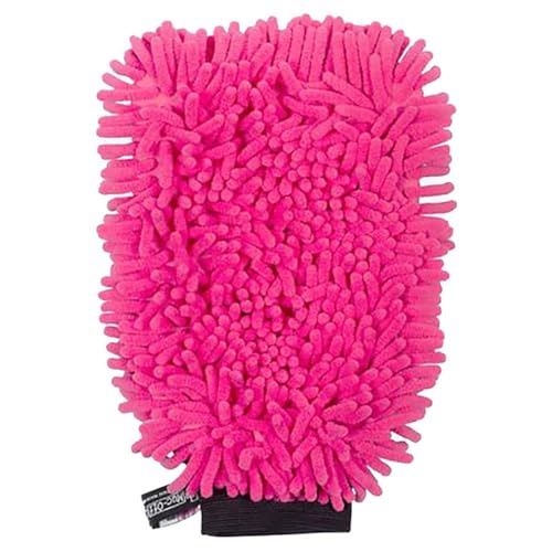 MucOff 2in1 Microfiber Wash Mitt Wash Mitt for Car Washing and Bike Cleaning Chenille Cleaning Mitt with Waffle Sponge for Bugs and Tar