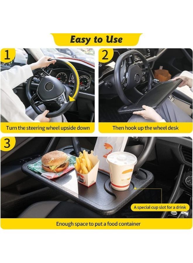 Generic Auto Steering Wheel Desk for Laptop, Tablet, iPad, Or Notebook Car Travel Table  - Image 3