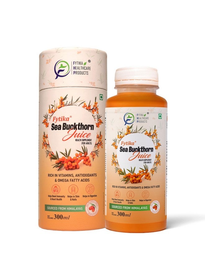 Fytika Sea Buckthorn Juice - 300 ML (PACK OF 1) | Pulp Concentrate Made for Your Total Body Care & Wellness | Rich in Vitamin C, Omega 3, 6, 7, 9 & Antioxidants | For Men & Women - Image 1