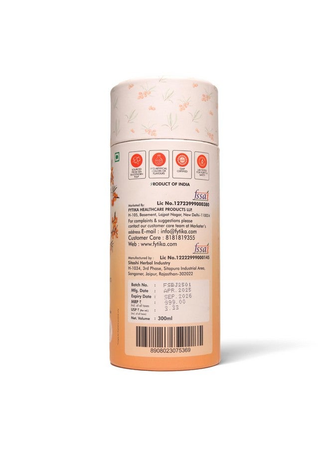 Fytika Sea Buckthorn Juice - 300 ML (PACK OF 1) | Pulp Concentrate Made for Your Total Body Care & Wellness | Rich in Vitamin C, Omega 3, 6, 7, 9 & Antioxidants | For Men & Women - Image 3