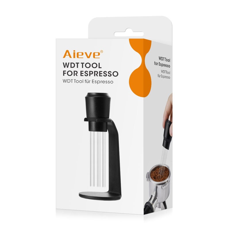 AIEVE WDT Tool Espresso WDT Tool Coffee Distribution with 04mm Stainless Steel Needles Coffee Distributor Needle Stirrer for Solve Clumping Espresso Geeks