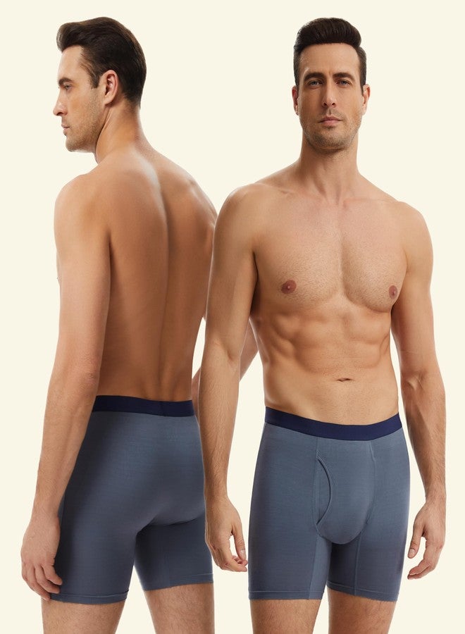 SUNCHIRI Incontinence Underwear for Men, Long Leg Soft Leakproof Washable Reusable Light Absorbency Boxer Briefs 3 Pack (Multicolor01, Large - Image 5