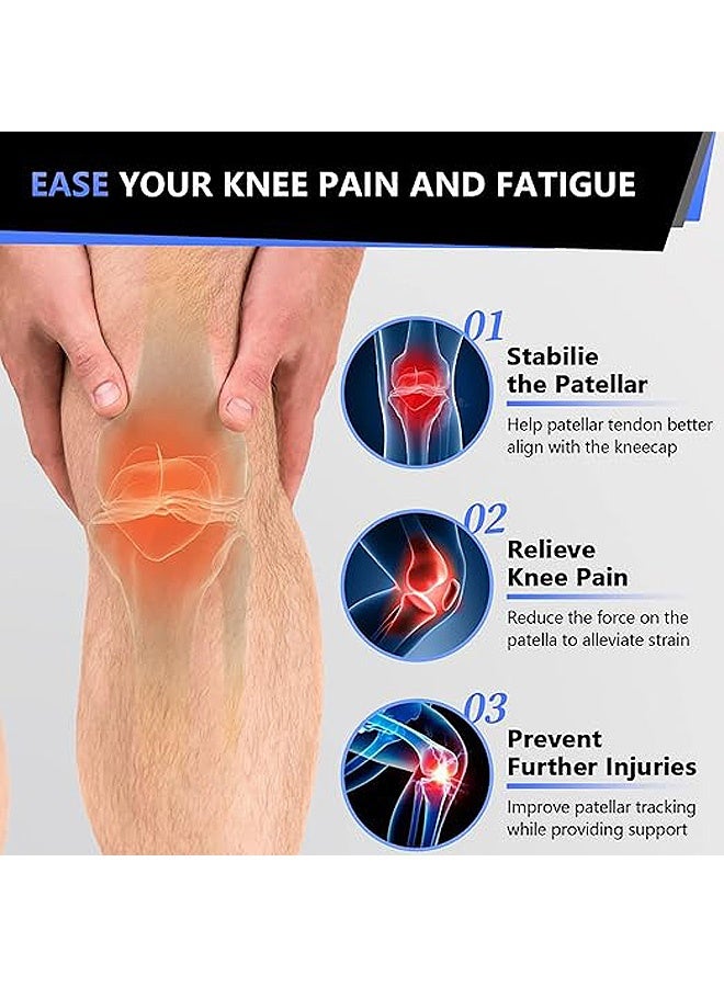 MXN Adjustable Patellar Tendon Knee Strap for Pain Relief Anti Slip Super Elastic and Breathable Knee Braces Support for Weightlifting, Running, Workouts - Image 4