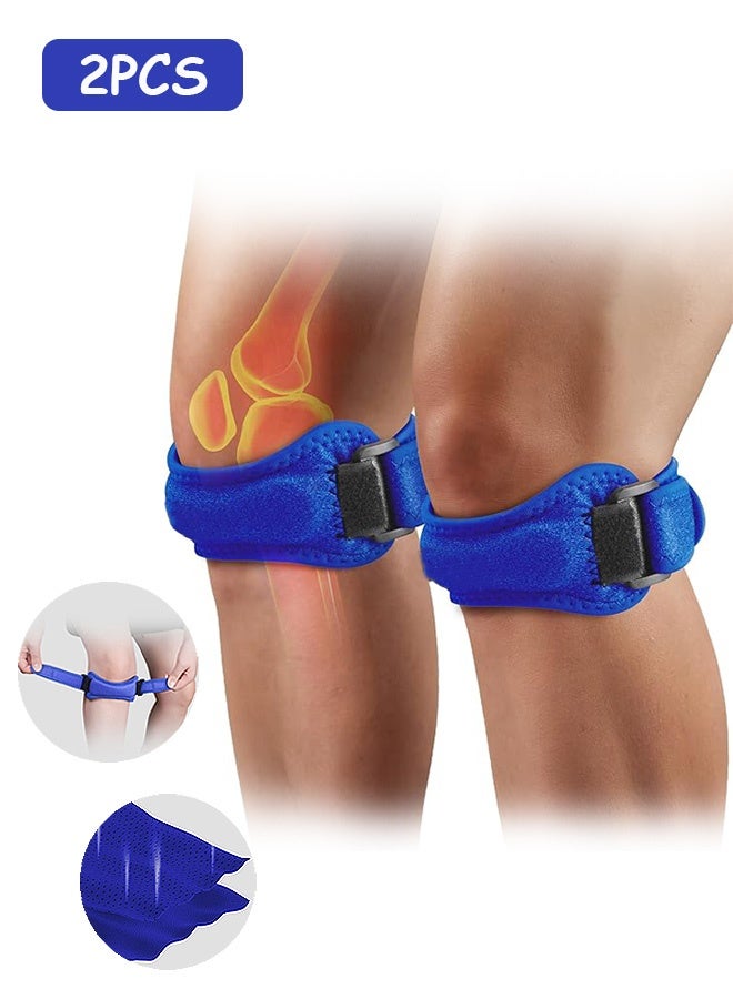 MXN Adjustable Patellar Tendon Knee Strap for Pain Relief Anti Slip Super Elastic and Breathable Knee Braces Support for Weightlifting, Running, Workouts - Image 1