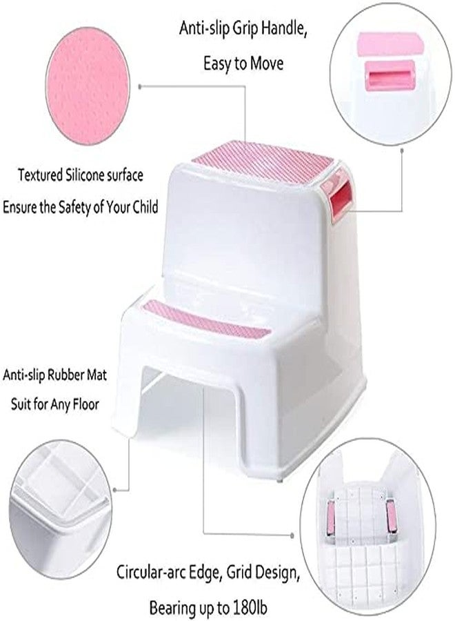 Glaceon Potty & Sink Training Stairs- Portable Plastic Nursery Stepping Stools for Bathroom & Kitchen Best for Toddlers or Kids Safe Tile Standing Step Stool || Multi || - Image 2