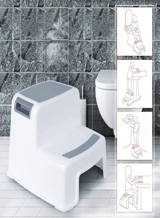 Glaceon Potty & Sink Training Stairs- Portable Plastic Nursery Stepping Stools for Bathroom & Kitchen Best for Toddlers or Kids Safe Tile Standing Step Stool || Multi || - Image 1