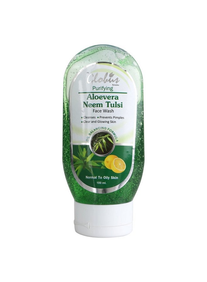 Globus Remedies Aloe Vera Neem Tulsi Face Wash 100 Ml (Pack Of 5) - Image 2
