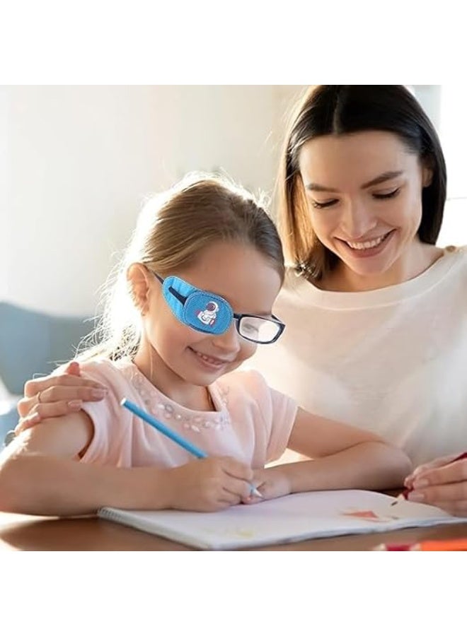 6 Pcs Eye Patches for Kids, Eye Patch for Glasses, Upgraded 3D Contoured Design, Cute Pattern Design, Kids Reusable Eye Patch for Treating Lazy Eye Amblyopia Strabismus, Left - Image 4