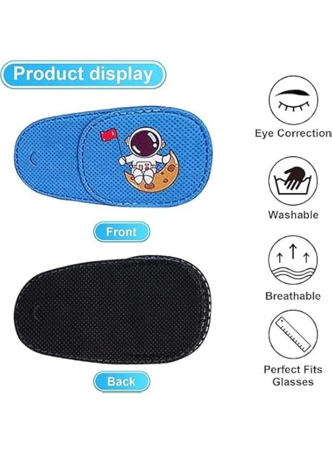 6 Pcs Eye Patches for Kids, Eye Patch for Glasses, Upgraded 3D Contoured Design, Cute Pattern Design, Kids Reusable Eye Patch for Treating Lazy Eye Amblyopia Strabismus, Left - Image 3