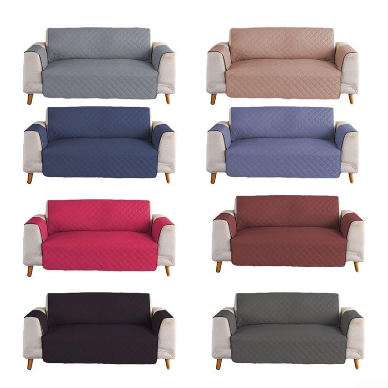 Coffee L Shaped Waterproof Dog Sofa Cover Adjustable Furniture Protector 137x190CM - Image 4