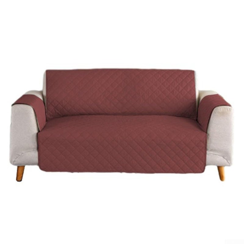 Coffee L Shaped Waterproof Dog Sofa Cover Adjustable Furniture Protector 137x190CM - Image 2