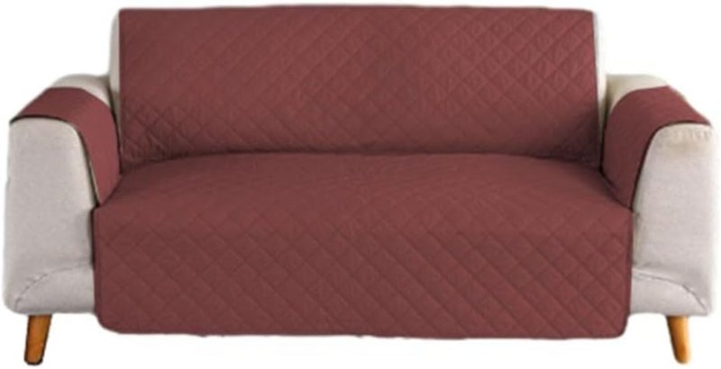 Coffee L Shaped Waterproof Dog Sofa Cover Adjustable Furniture Protector 137x190CM - Image 1