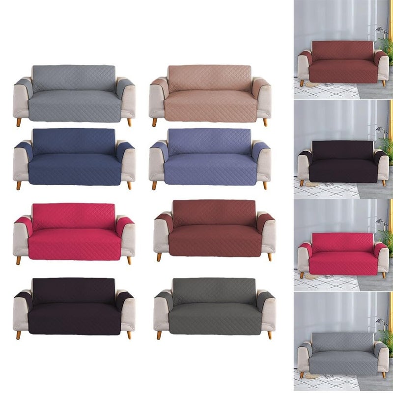 Coffee L Shaped Waterproof Dog Sofa Cover Adjustable Furniture Protector 137x190CM - Image 5