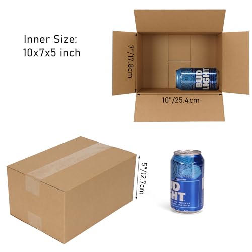 CRUGLA 40 Packs 10x7x5 Shipping Boxes for Small Business, Corrugated Cardboard Boxes Bulk for Shipping Packing Mailing - Image 3