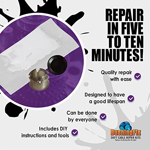 BushingFix.com BushingFix CH1Kit Transmission Shift Cable Bushing Repair Kit, Shift Linkage Repair Kit, MOPAR Transmission Shifter Cable Repair, Compatible w/Jeep, Chevrolet, Chrysler, Dodge, Ford, Mazda, & Others - Image 3