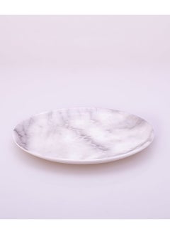 Bright Designs Melamine Side Plate 
Set of 6 (D 22cm)white Marble  - Image 2