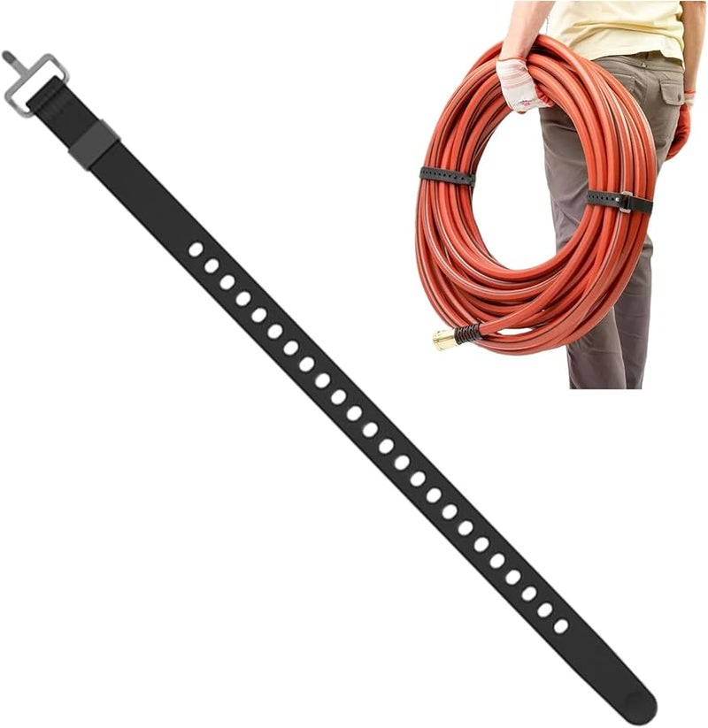 Black Nylon Tie Down Straps Medium Length Quick Release Self Locking for Luggage Storage Moving Camping - Image 1