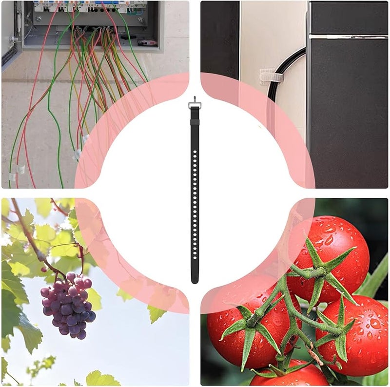 Black Nylon Tie Down Straps Medium Length Quick Release Self Locking for Luggage Storage Moving Camping - Image 5