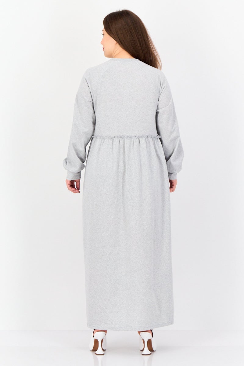 trendyol Women Heather Maxi Dress, Grey - Image 4