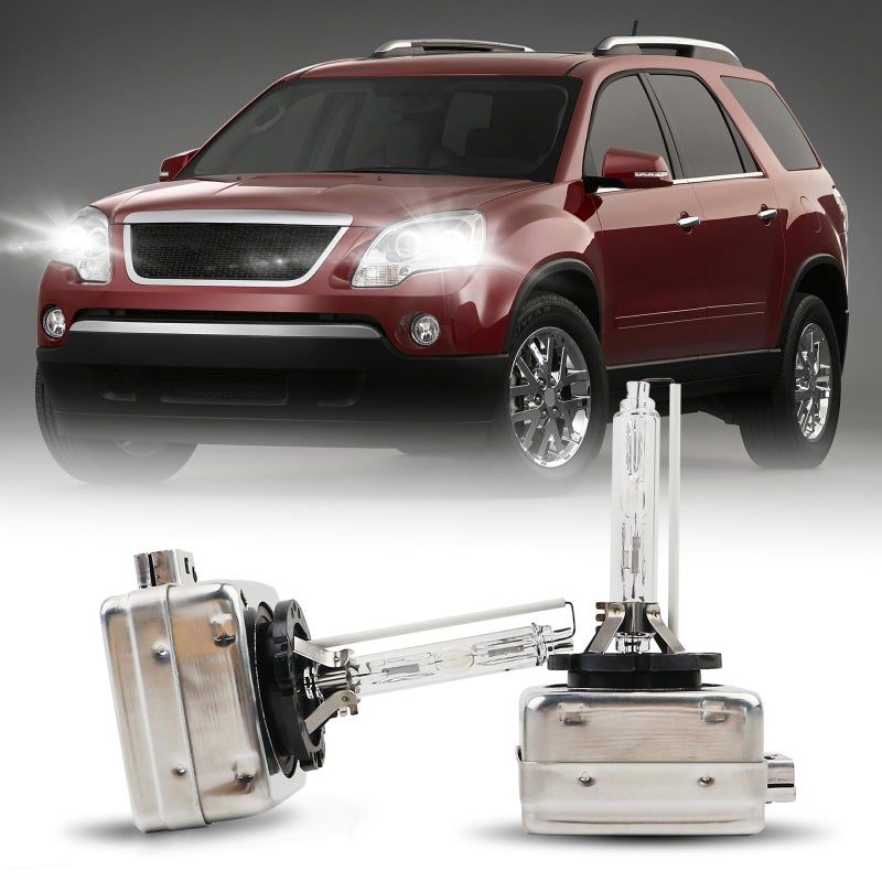 مصابيح أمامية زينون HID D1S 6000K بيضاء باردة 35W متوافقة مع GMC Acadia 2007-2012 بديل D1S C1 لمصابيح الإسقاط عبوة من 2