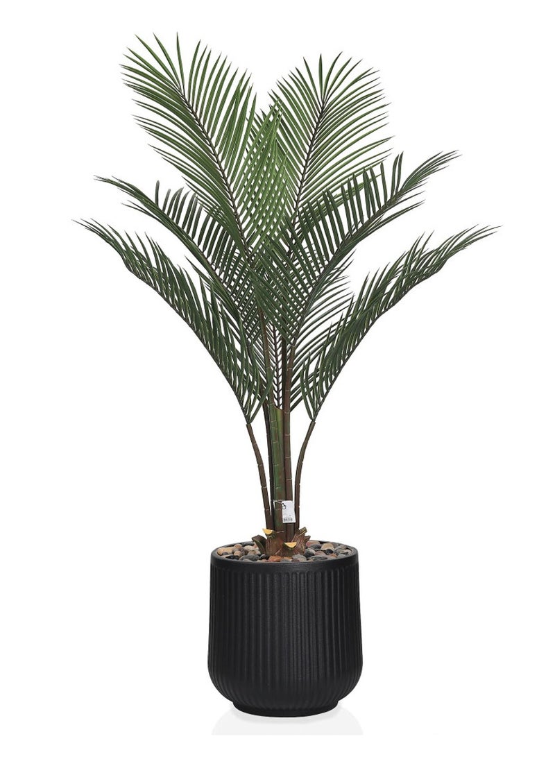 تالا شجرة أريكا صناعية 7 فروع بارتفاع 145 سم – أوراق نخيلية كثيفة بتصميم واقعي مع حوض بلاستيك أنيق للديكور الداخلي - Image 1