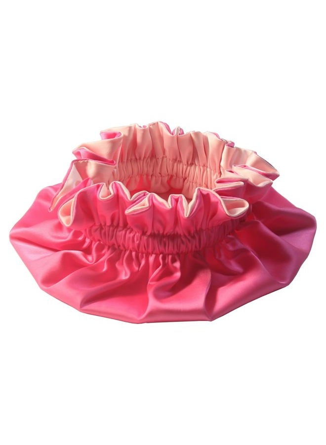 AKISS Reversible Satin Silk Sleep Hair Bonnet for Preemie Newborn Baby Girl Boy (Fuchsia/Pink, 0~1M) - Image 1