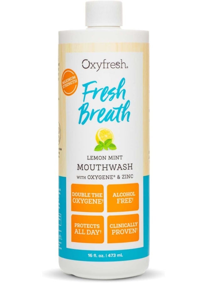 Oxyfresh 473 ml Power Rinse with Lemon-Mint Mouthrinse - Image 1