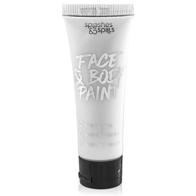Splashes & Spills Face and Body Paint Cream, 30ml - Pretend Costume and Dress Up Makeup by Splashes & Spills (White) - Image 1