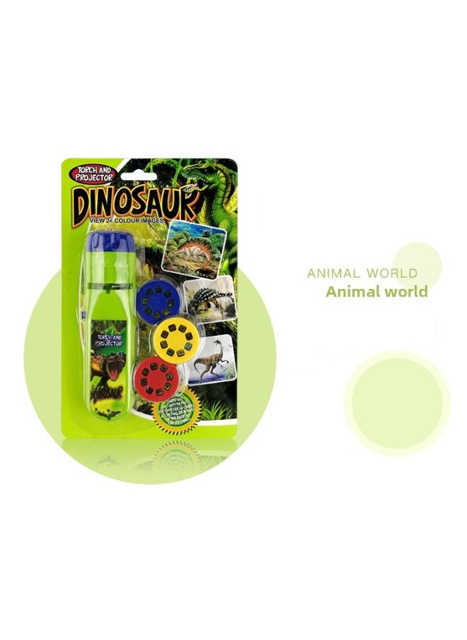 Generic - Hot Children's Projection Flashlight Baby Story Projector Slide Puzzle Early Education Toys-Color:Dinosaur Projection Flashlight - Image 1