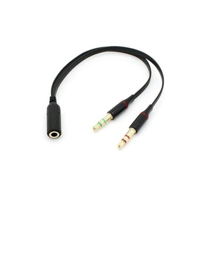 كيندكس كابل توزيع صوت ايه يو اكس Kx2402 مزدوج 2 في 1 من ذكر الى انثى من كينديكس، 10 سم - لون اسود، لهواتف خلوية  - Image 3