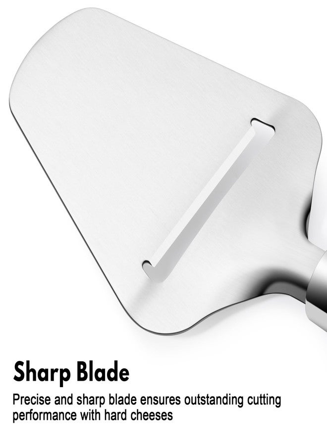 Rainspire قطاعة جبن رينسباير المطورة غير اللاصقة للجبن الصلب، قطاعة جبن متعددة الوظائف للموزاريلا والشيدر والجرويير، ملحقات لحوم باردة، أدوات مطبخ آمنة للغسل في غسالة الأطباق، أسود - Image 5