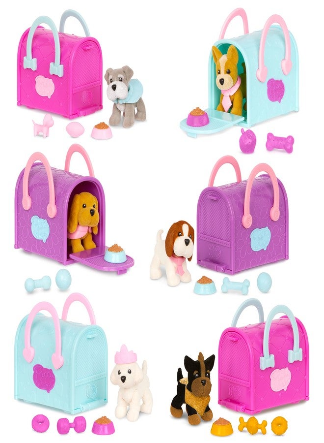 Pucci Pups – Collectible Puppy Set – 6 Toy Dogs Included – Carrier Purse – Food Bowls & Accessories 3+ Years - Image 1