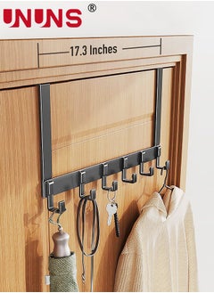 UNUNS Over The Door Hooks,Door Hanger Hooks With Extra Long Arms,Towel Racks For Bathroom With 6 Coat Hooks For Hanging Clothes Coats Towels  - Image 2