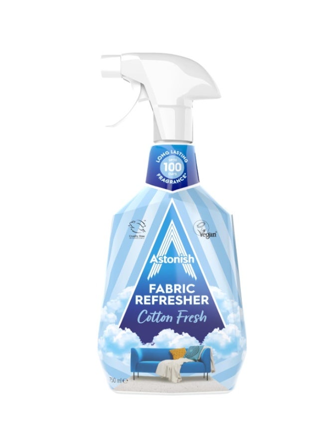 Astonish Fabric Freshener Spray for Refreshing Clothes, Curtains, Carpet & Fabrics, Fresh Cotton Fragrance, 750ml - Image 1